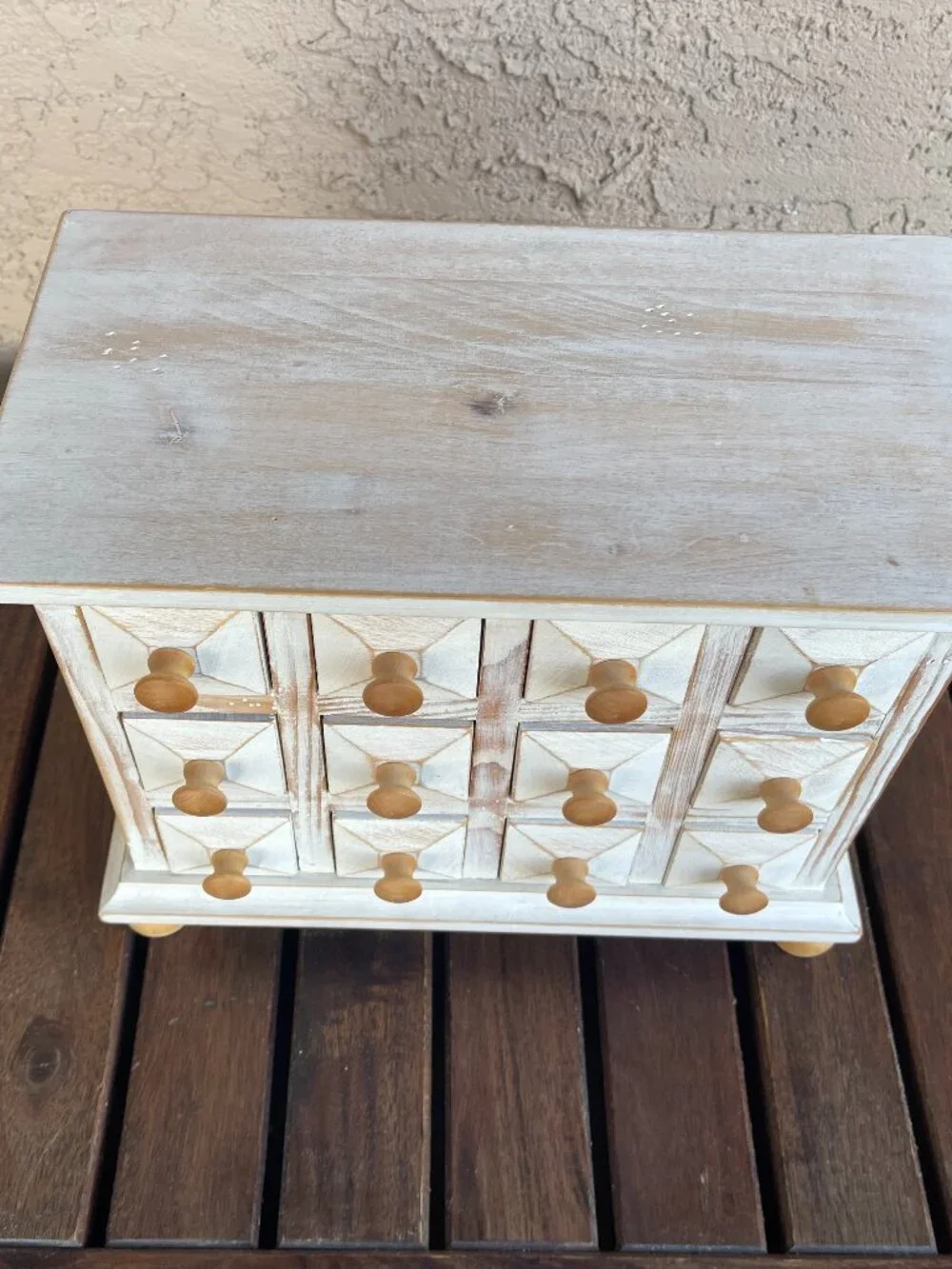 Folk Art Tabletop Apothecary Chest